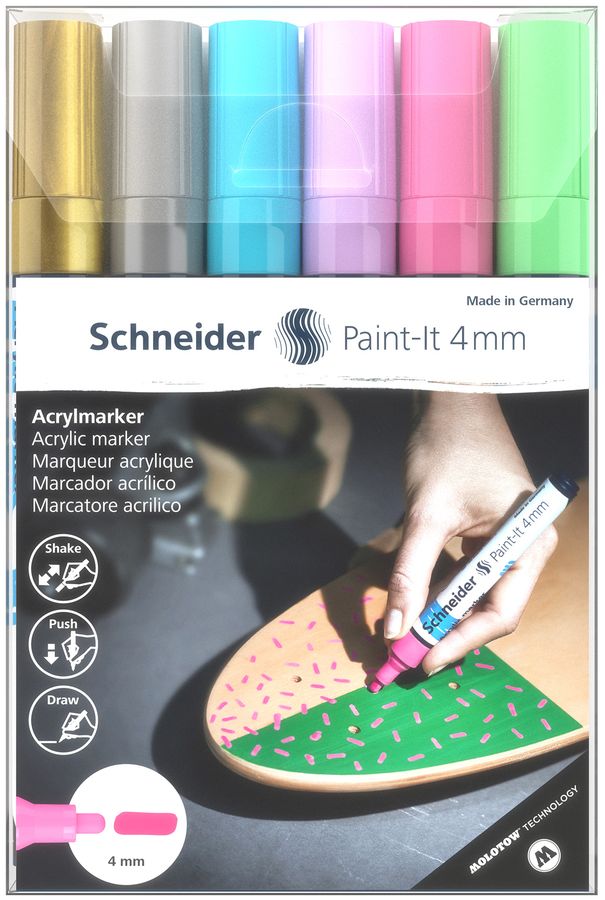 Akrylový popisovač Schneider Paint-It 320 6 ks sada - 120296