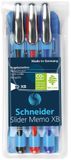 Guľôčkové pero Schneider Slider Memo XB sada 3 ks - 150293
