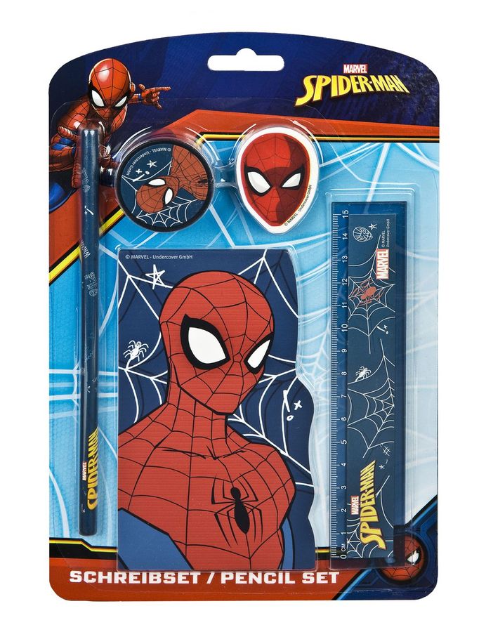 Undercover písací set/5ks Spider-Man - 0216 SPMA