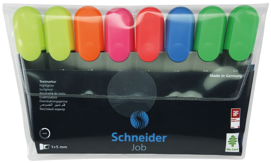 Zvýrazňovač Schneider Job sada 8 ks - 115088